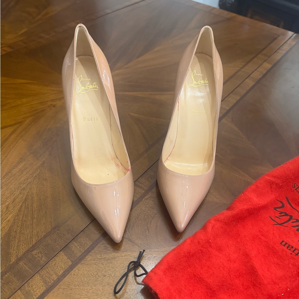 Christian Louboutin Blush Patent Leather Heels - Picture 7 of 9
